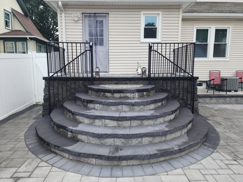 Stone Porch & Semi circle steps