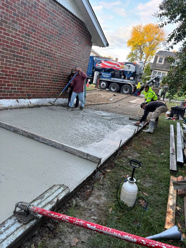 Sidewalk & curb install