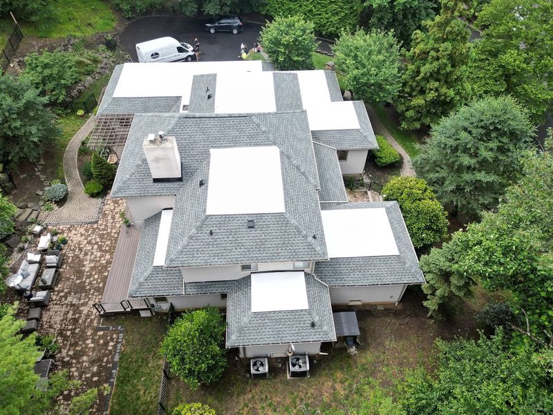 Hybrid Shingle & TPO Flat Roof Installation