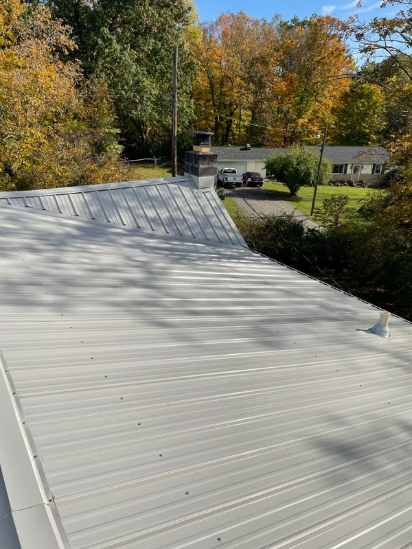 Metal roof installation