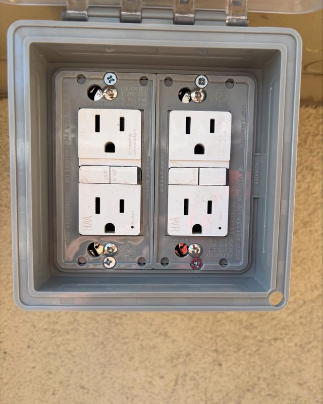 Exterior outlet installations