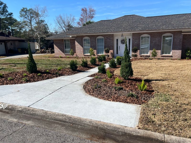 "Baymeadows Green Transformation: Clean Design and Lush Lawn Installation by Pro Designs Landscaping”