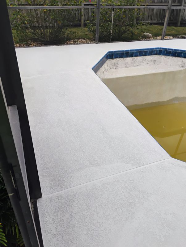 Pool deck resurfacing