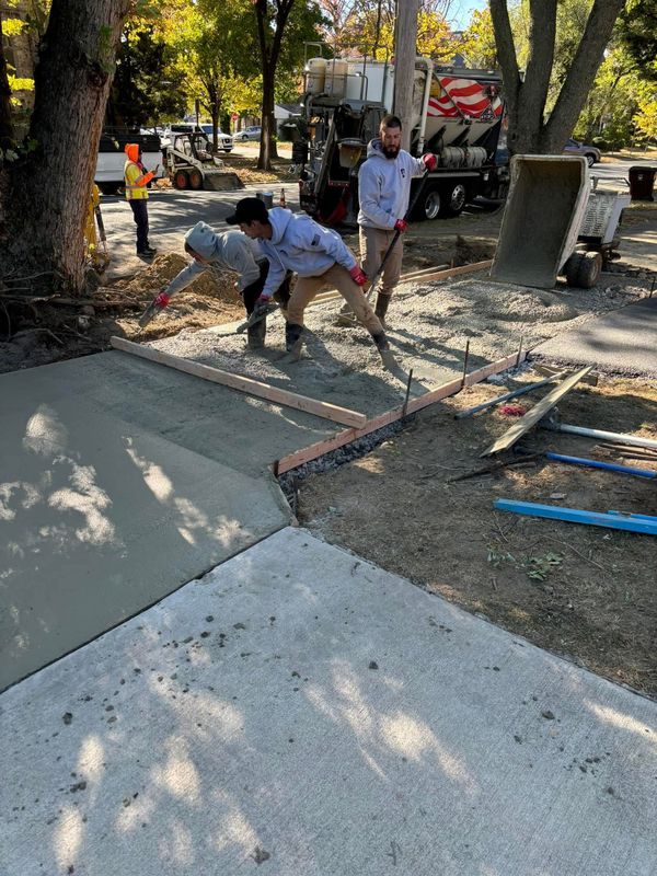 Sidewalk & curb install