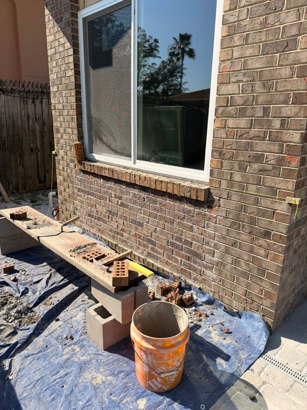 Cracked Brick And Mortar Repair