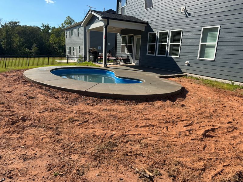 Stamp concrete pool
