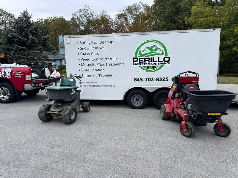 Aerating and overseeding