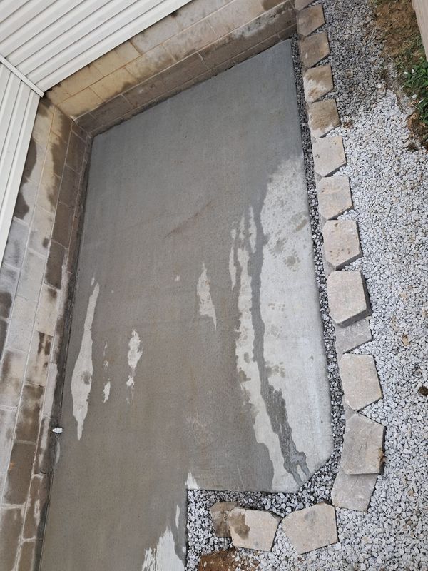 Concrete pad and Grill Hut