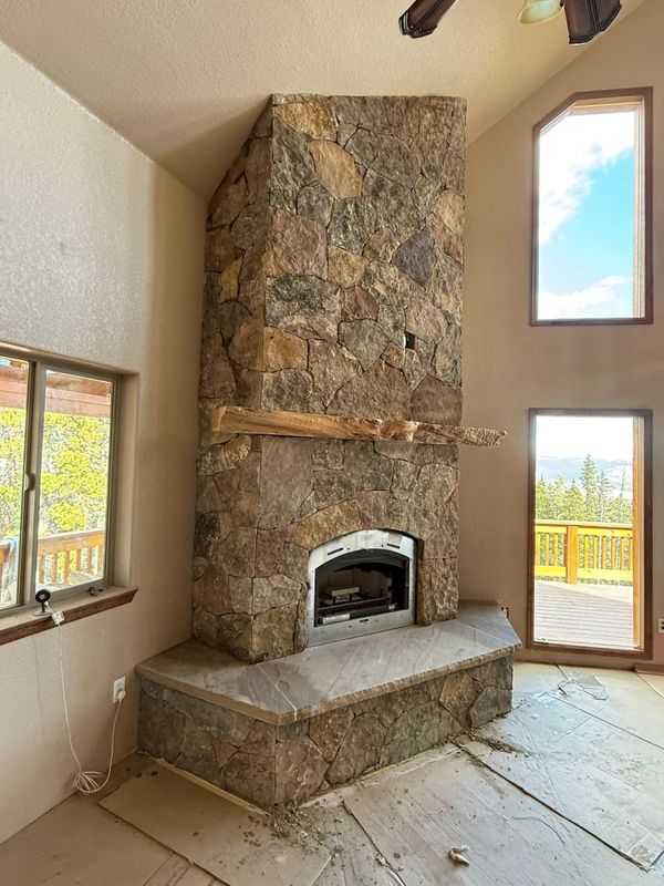 Custom Interior Stone Fireplaces
