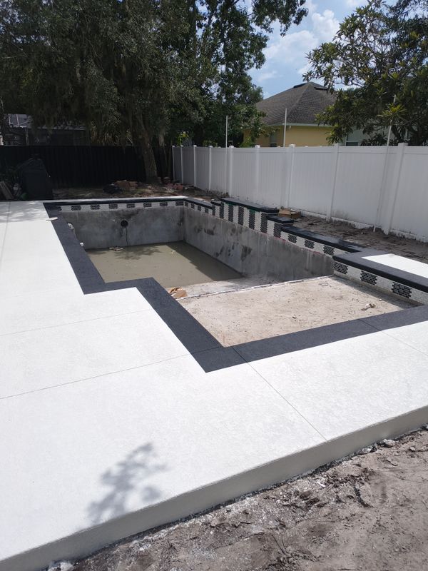 Pool deck resurfacing