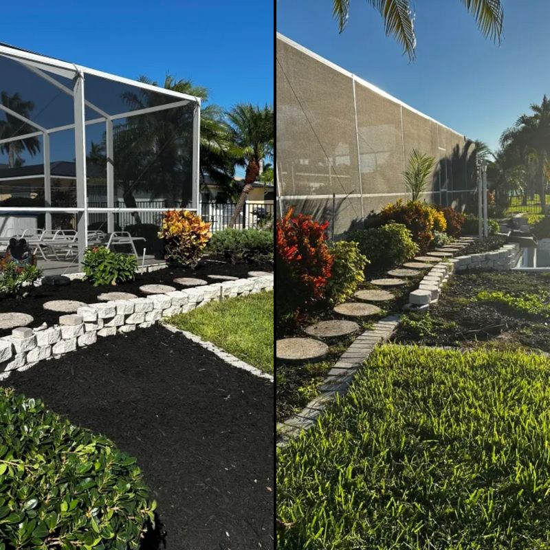 Mulch and Rock Installation