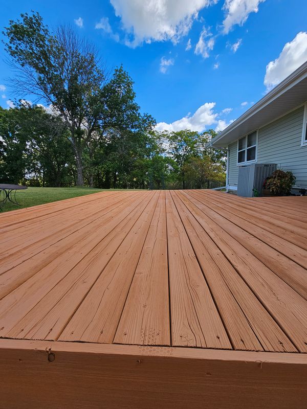 Deck staining 