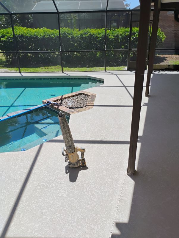 Pool deck resurfacing