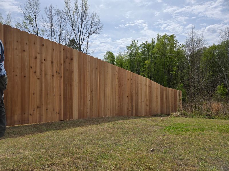 Cedar Privacy Fence Installation