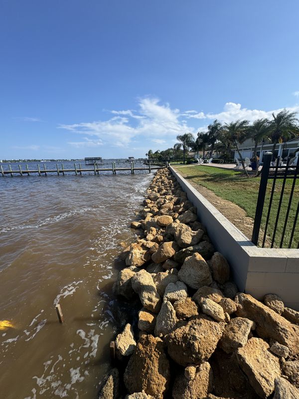 Marine Repairs and New Construction Vinyl and Coquina Seawalls