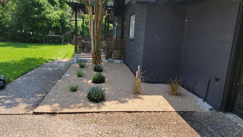 Pine Straw & Rock Bed Installation