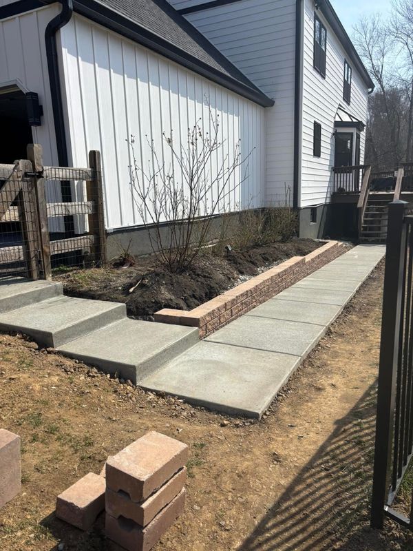 Sidewalk & curb install