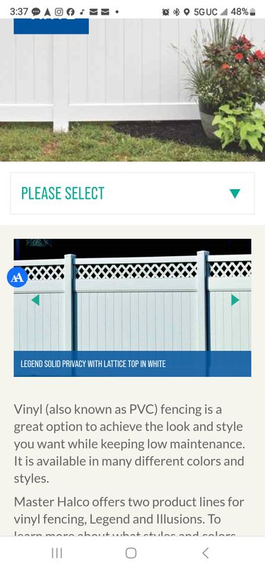VINYL FENCES COLORS