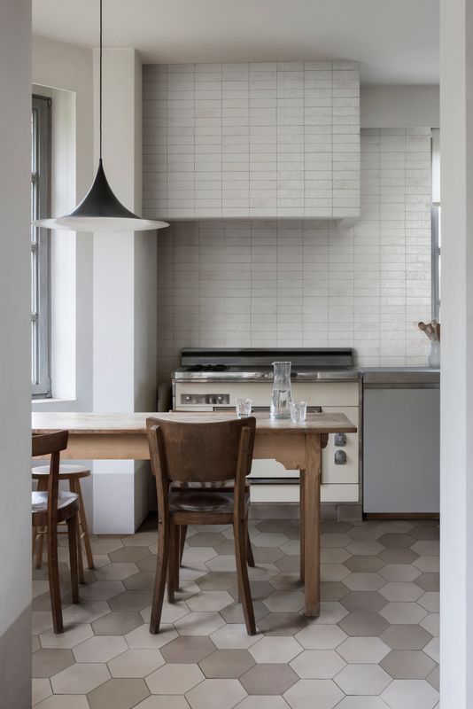 Wall tile wood look japandi design