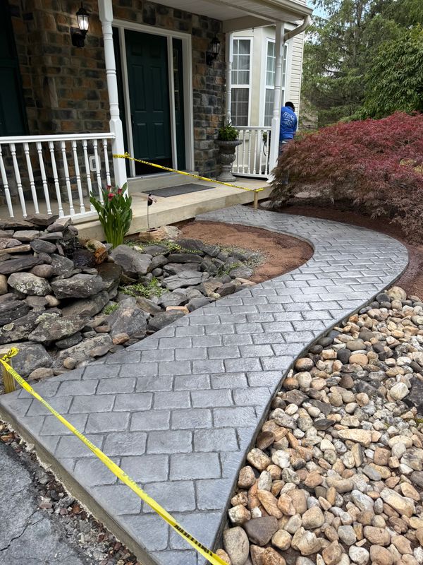 Old Towne Cobble Stamped Walkway