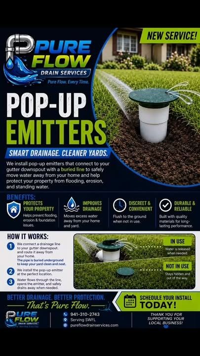 Pop-Up Drainage Emitters