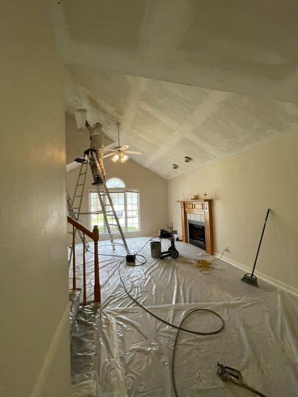 Pop corn roof removal and general interior painting Clarksville TN