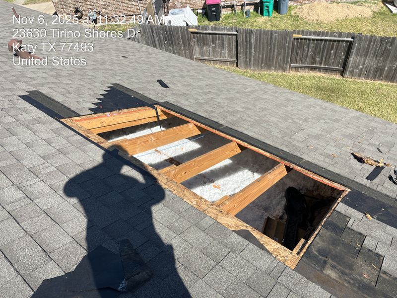 Roof tarping and minor roof repairs