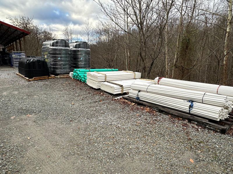 Sale of septic and drain field products.