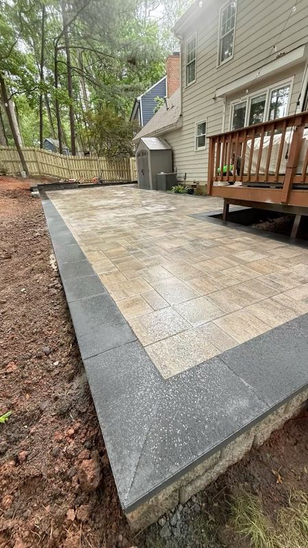 Patio and walkway installation