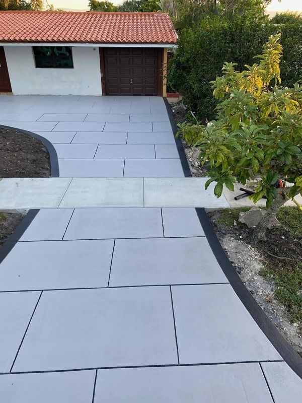 Elegant Stamped Concrete Transformation by Castilla Concrete Finish Design Corp