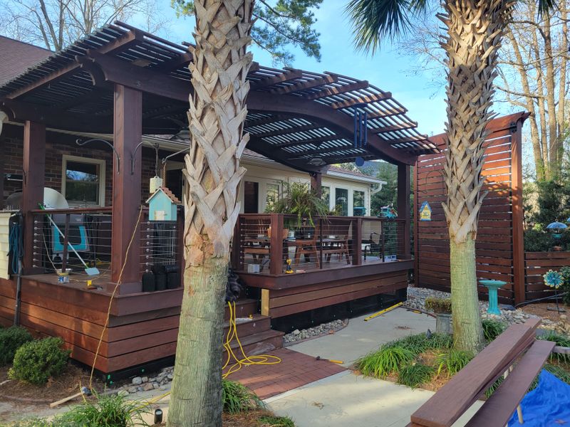 Ipe deck and trellis 