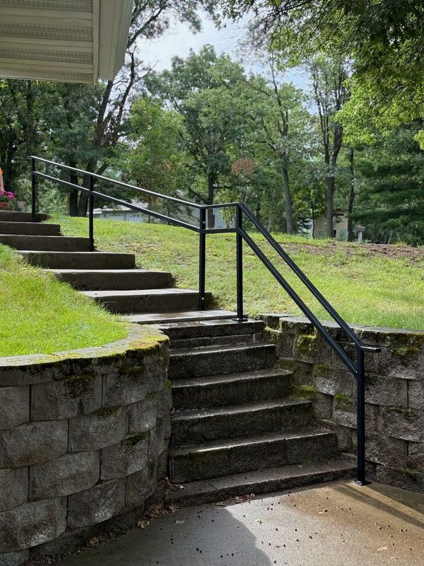 Custom Handrails Enhance Steps in Bemidji