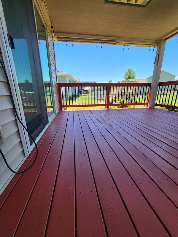 Deck staining