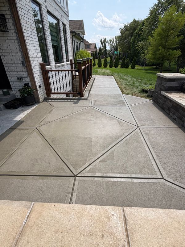 Stamped and Brushed Concrete