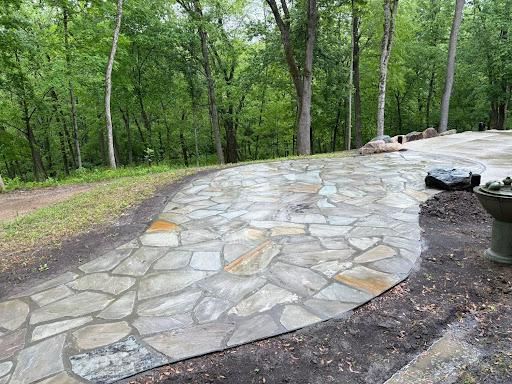 Flagstone Walkway Installation