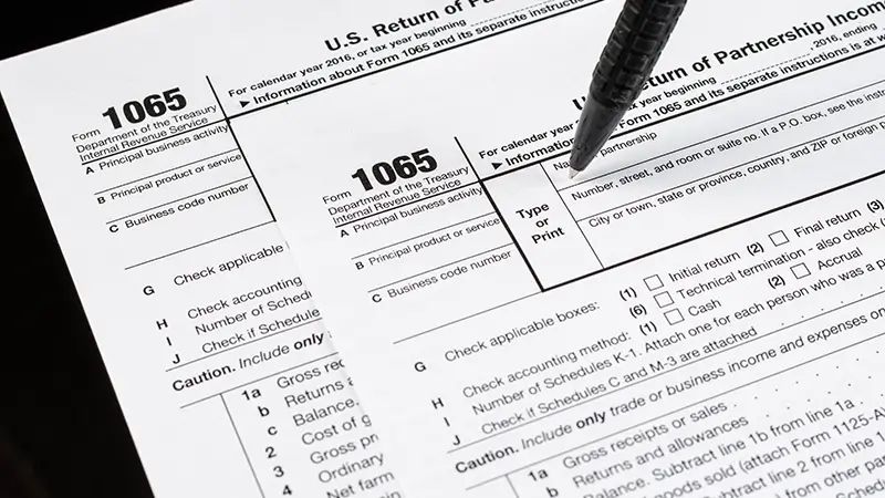 Corporate taxes forms 1065