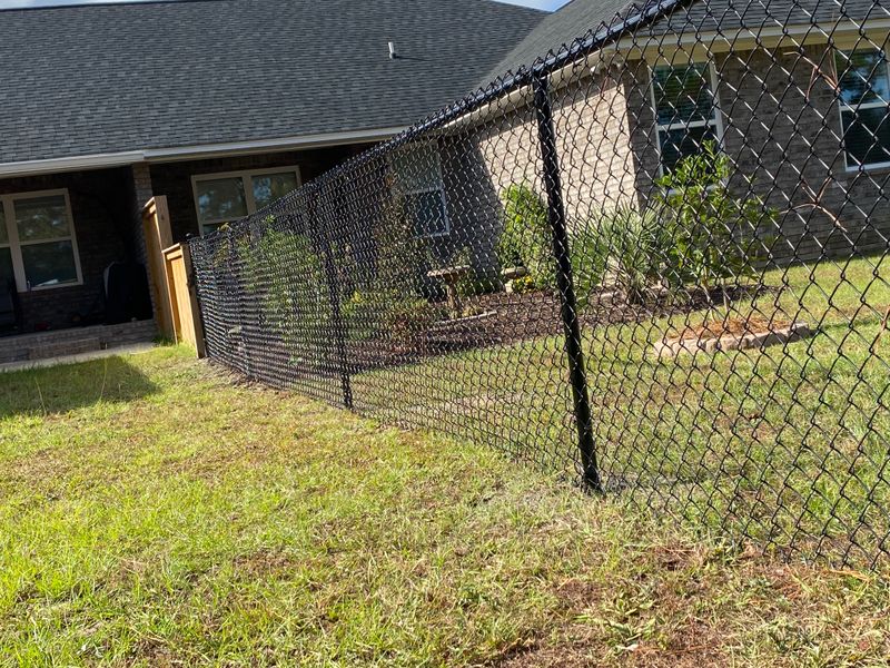 "Paw-Friendly Paradise: A Stylish Black Chain Link Fence in Sumter, SC"