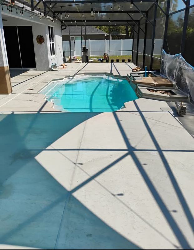 Pool deck resurfacing