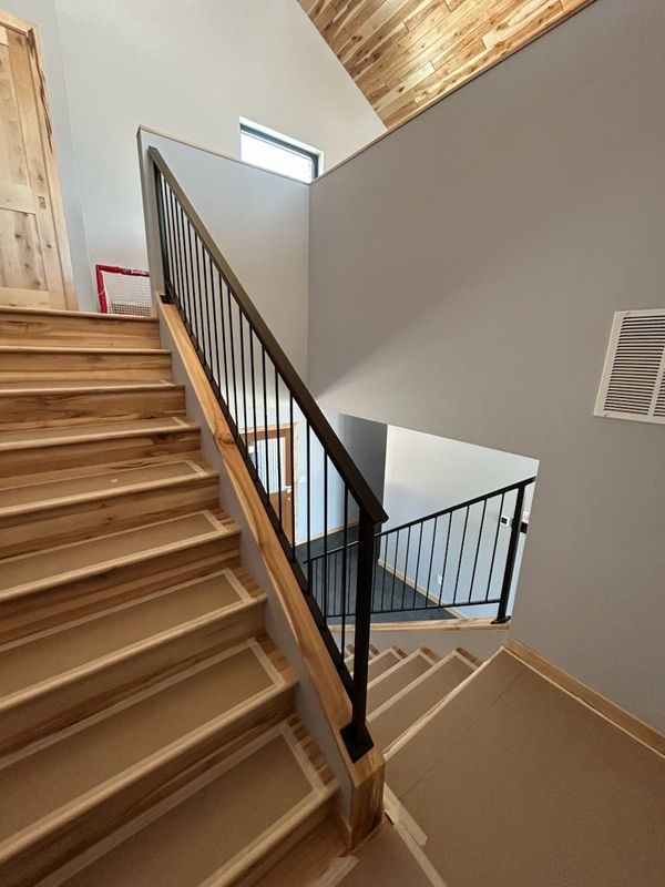 Sleek Interior Railings on Big Turtle Lake