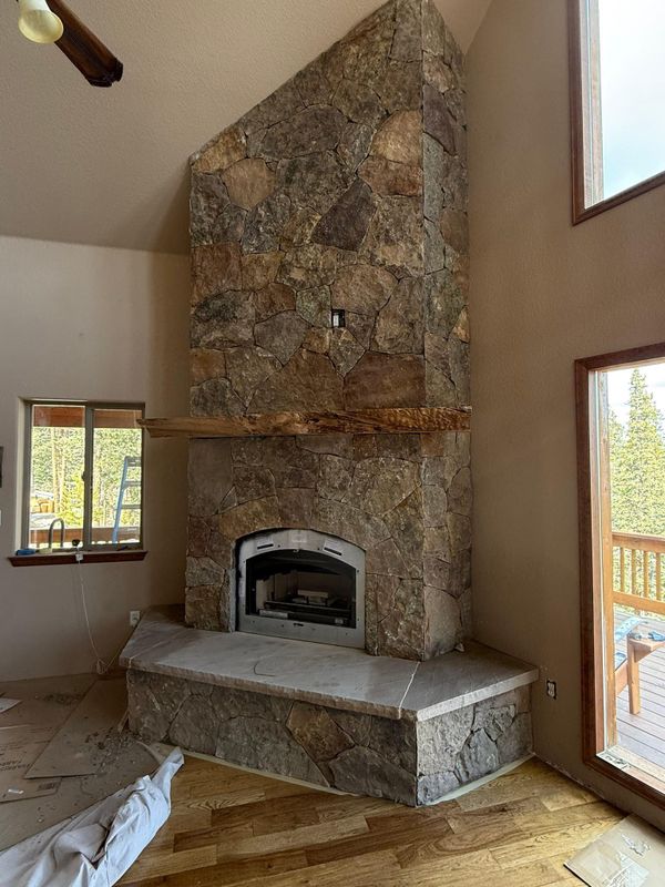 Custom Interior Stone Fireplaces