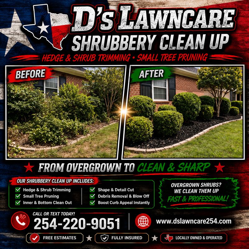 Shrubbery trimming and removal