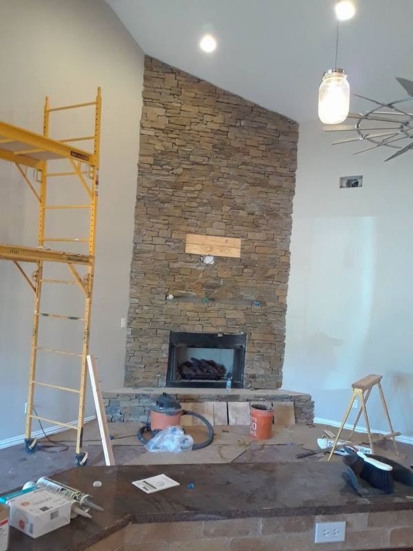 Stone Wall Installation