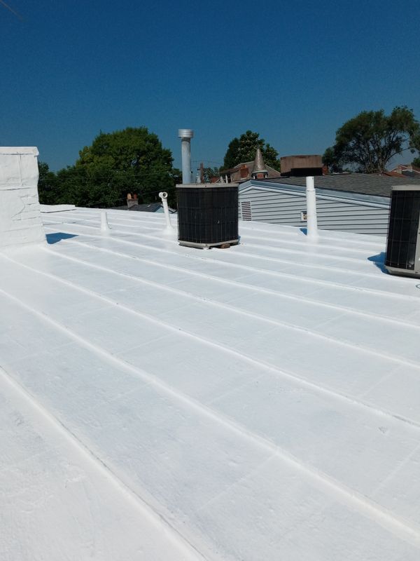 Silicon roof coating