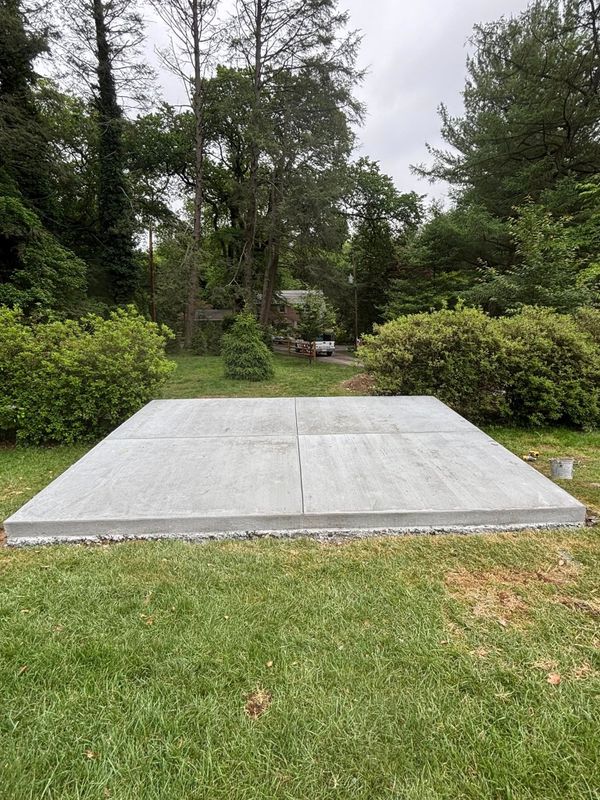 Concrete driveways, patios, and garage floors