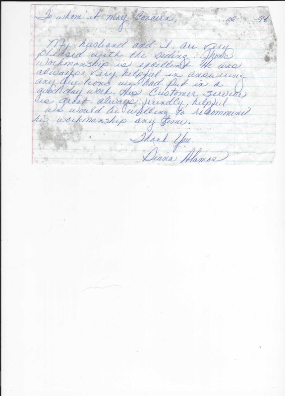 Testimonials Over the Years