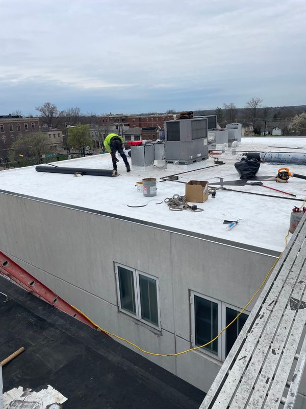 Commercial roofing TPO roofing installation