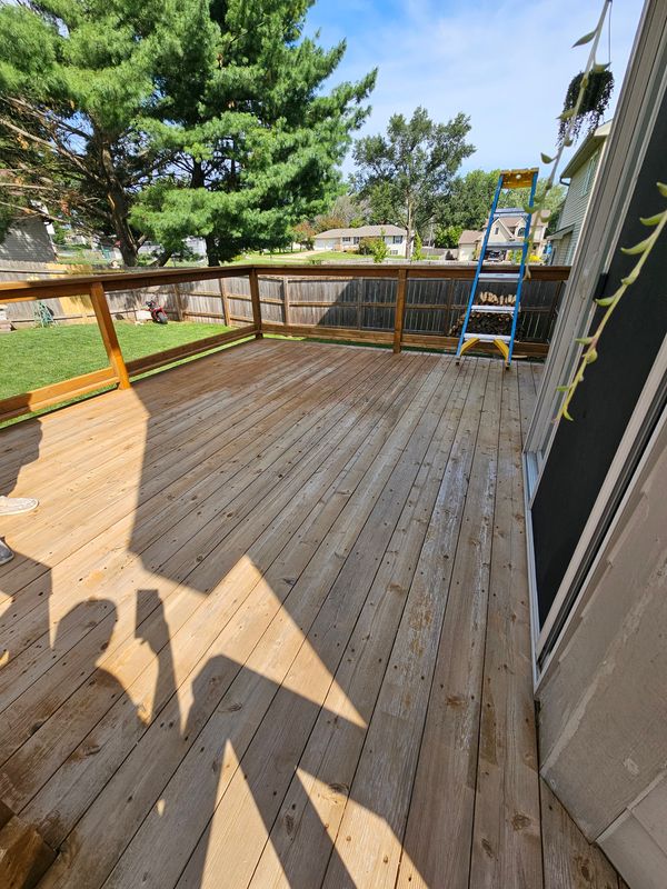 Deck staining 