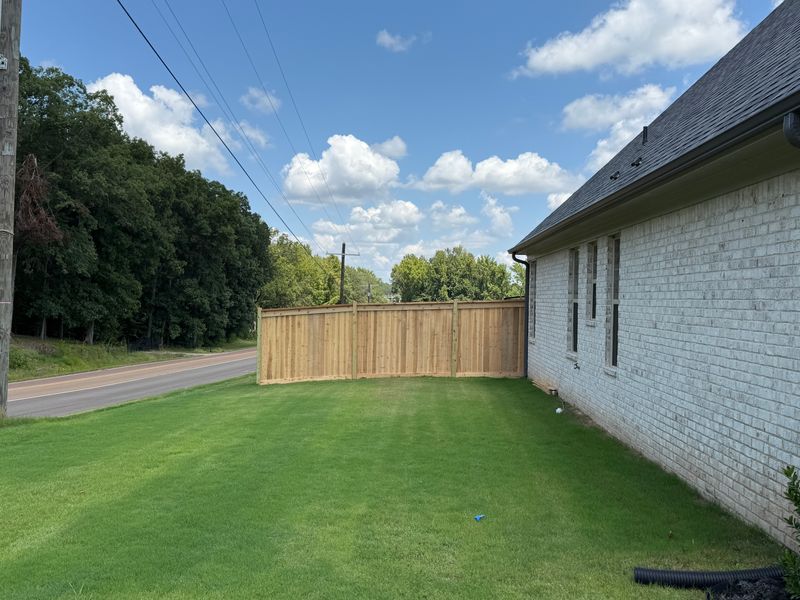 Wood fencing