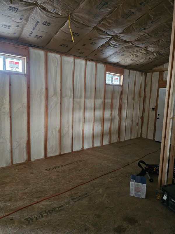 Spray foam insulation