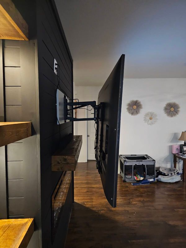 Custom wall with fire place